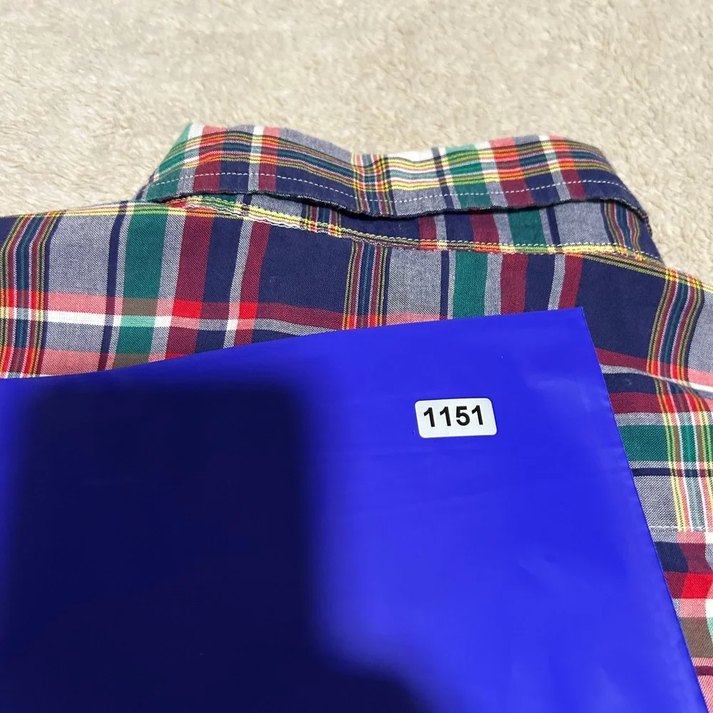 Ralph Lauren Button Down Kids L(16/18) N/A Multi-Color Plaid Long Sleeve Pony